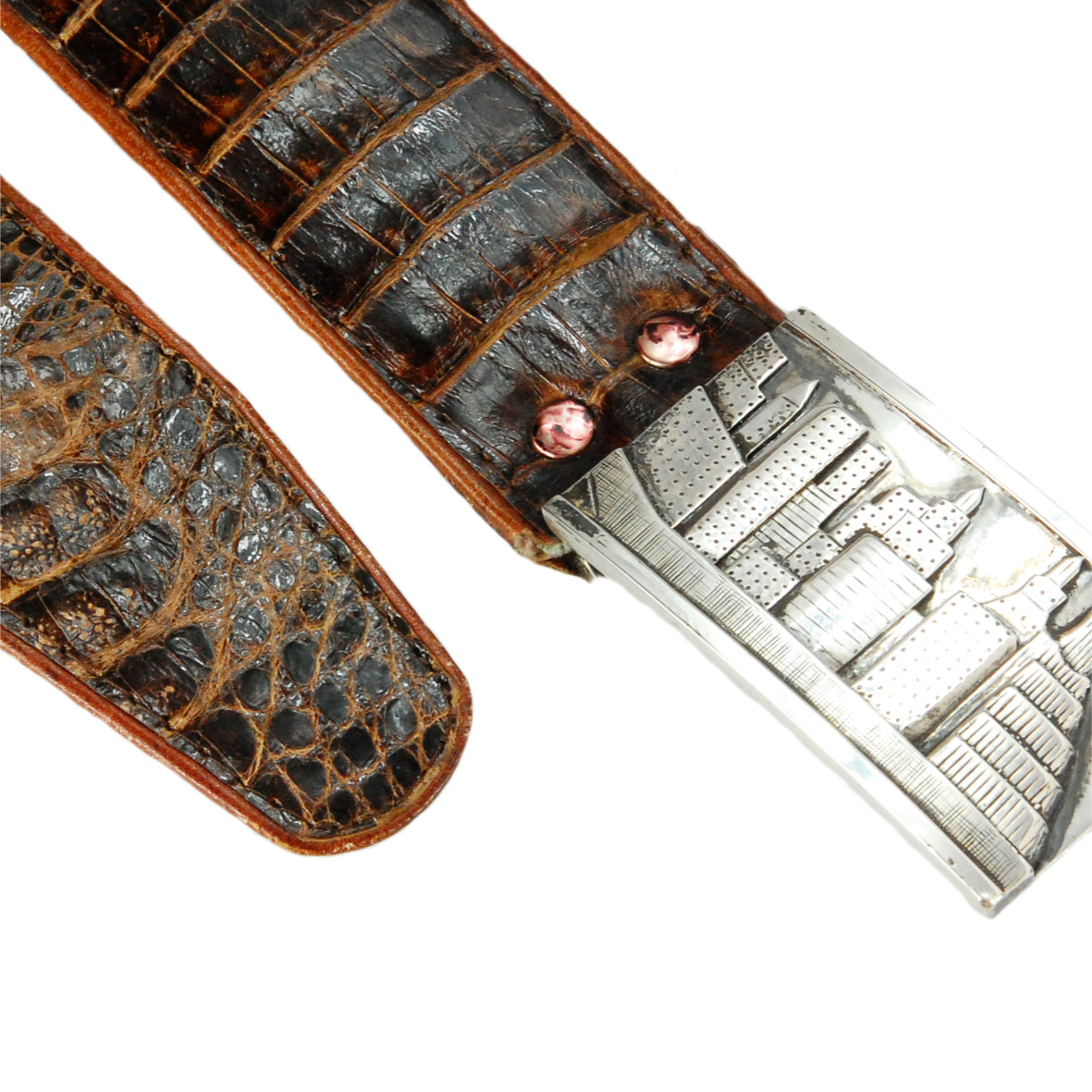 Silver Belt Buckle SKYLINE of METROPOLIS
