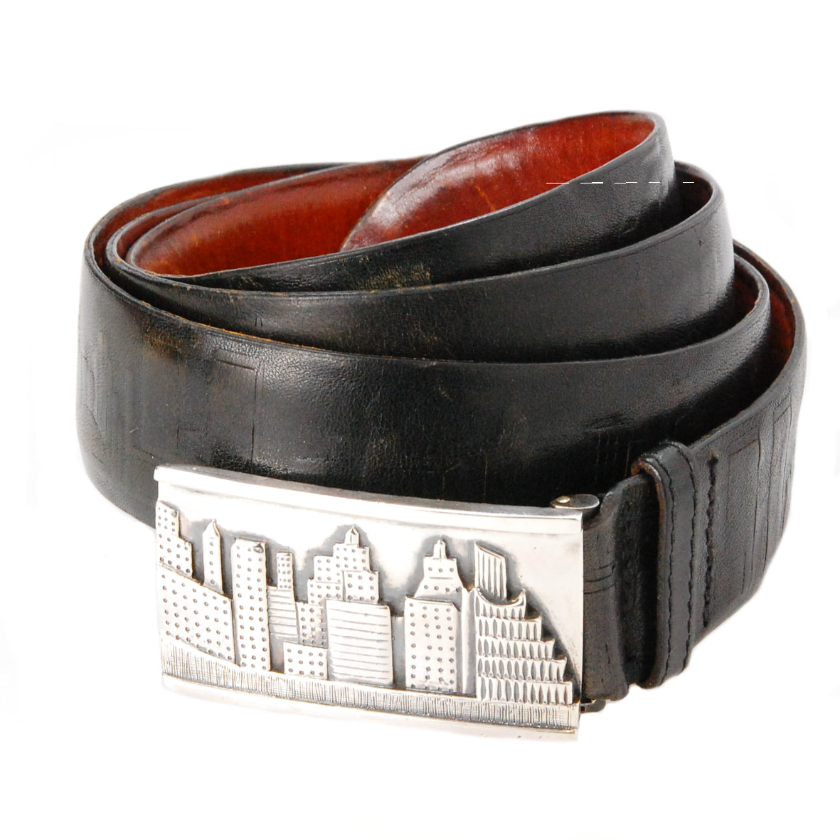 Silver Belt Buckle SKYLINE of METROPOLIS
