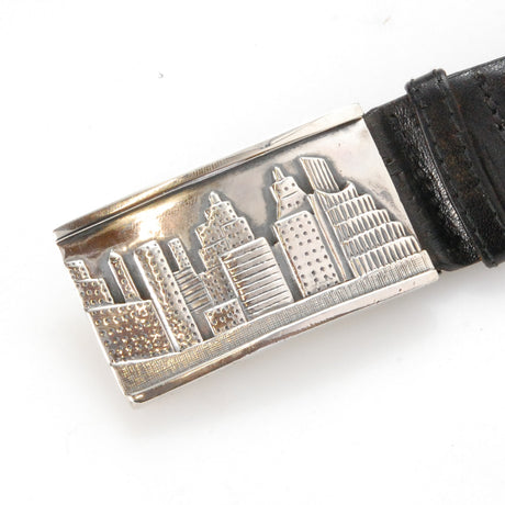 Silver Belt Buckle SKYLINE of METROPOLIS