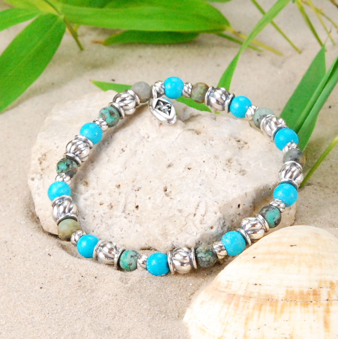 Silberarmband PERLEN und SPIRALFÄSSER Slim Version S