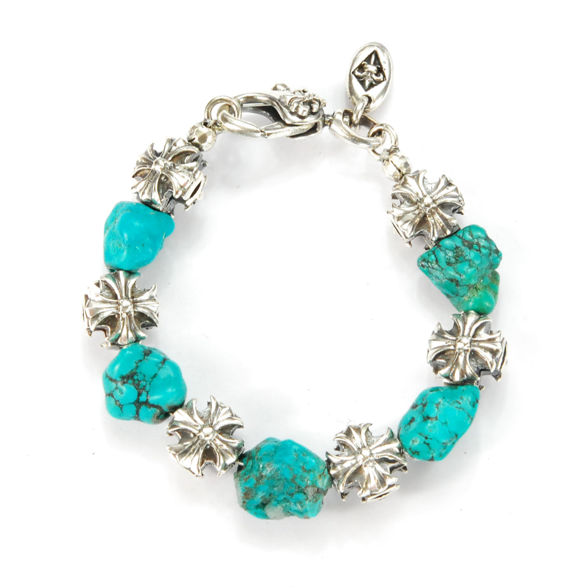 Silver Bracelet MALTESER CROSSES and STONE ROCKS