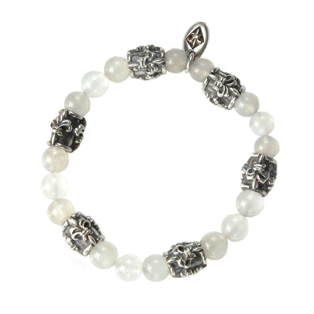 Silver Bracelet BEADS and LILY TUBES