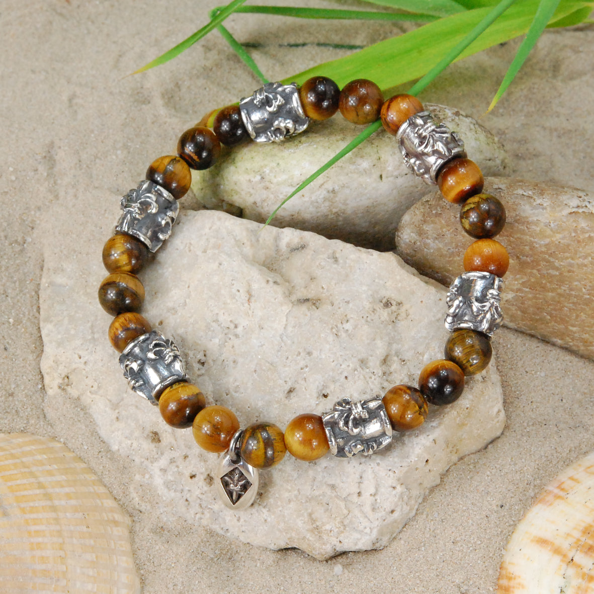 Silver Bracelet BEADS and LILY TUBES