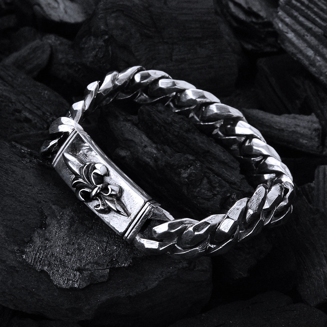 Silver Bracelet LONG LILY S Faceted Chain