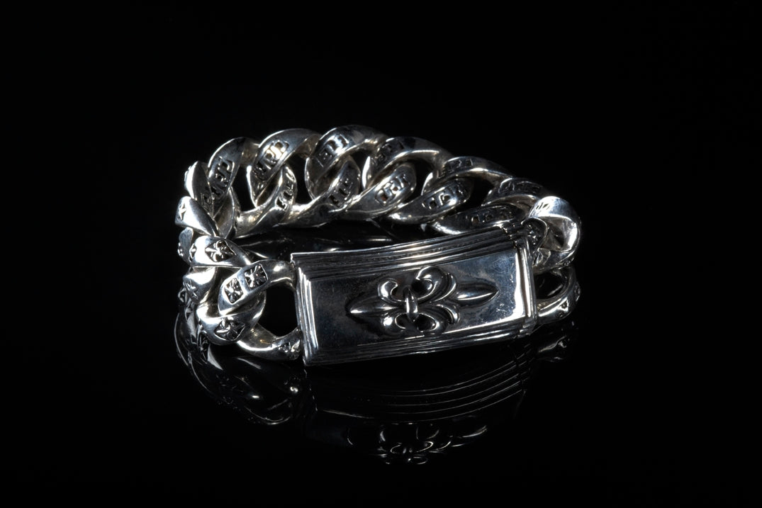 Silver Bracelet ELFIN KING + Long LILY with Decor Chain
