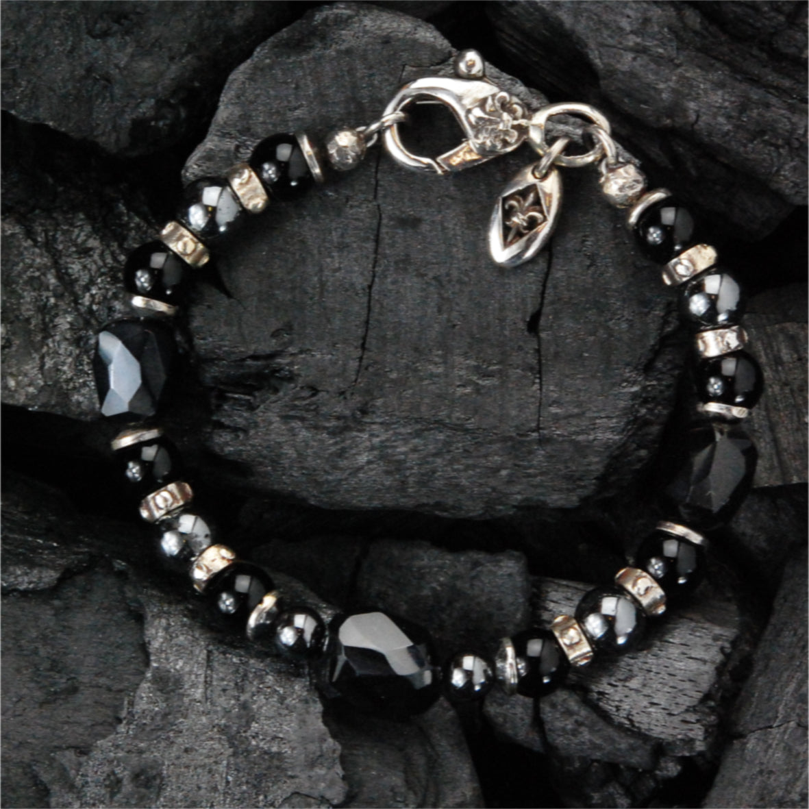 Silver Bracelet Beads and STONE ROCKS with Silver Parts