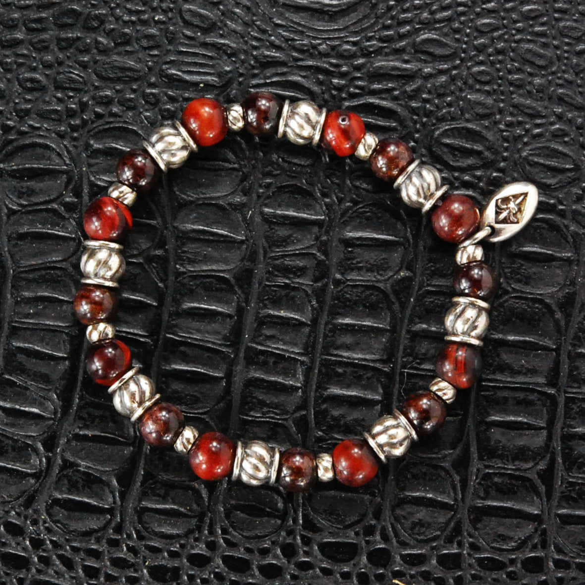 Silberarmband PERLEN und SPIRALFÄSSER Slim Version S