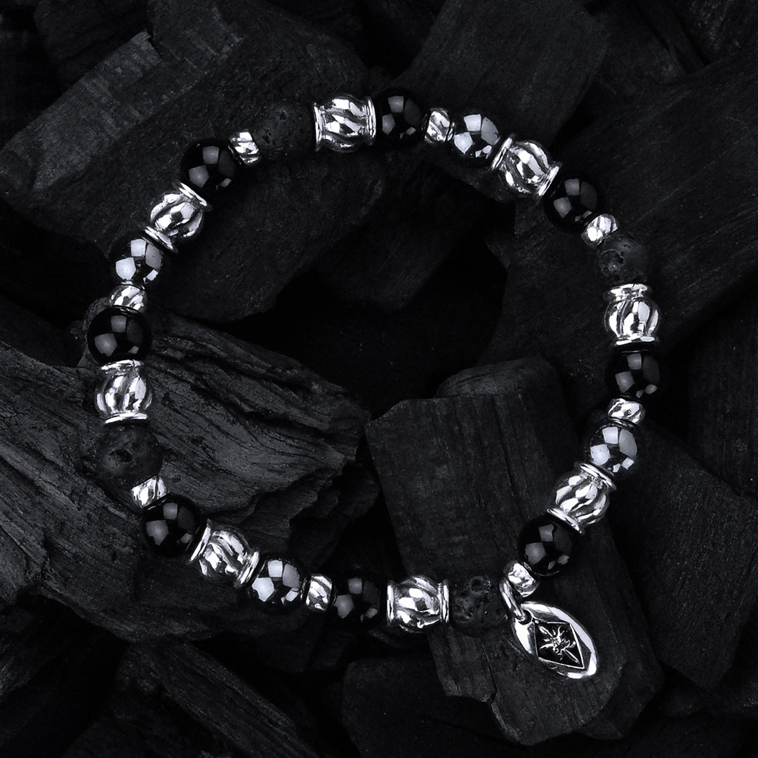 Silberarmband PERLEN und SPIRALFÄSSER Slim Version S
