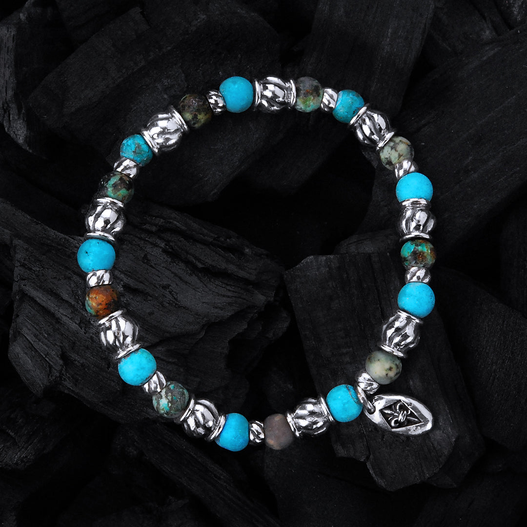 Silberarmband PERLEN und SPIRALFÄSSER Slim Version S