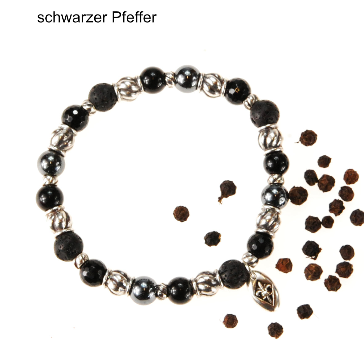 Silberarmband PERLEN und SPIRALFÄSSER Slim Version S