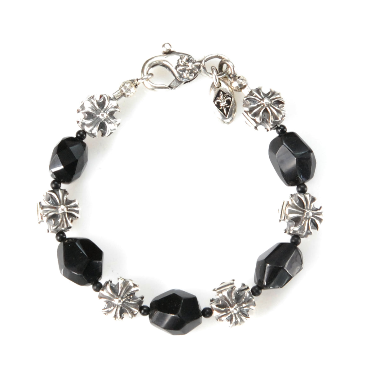Silberarmband MALTESERKREUZE und STEINROCKS
