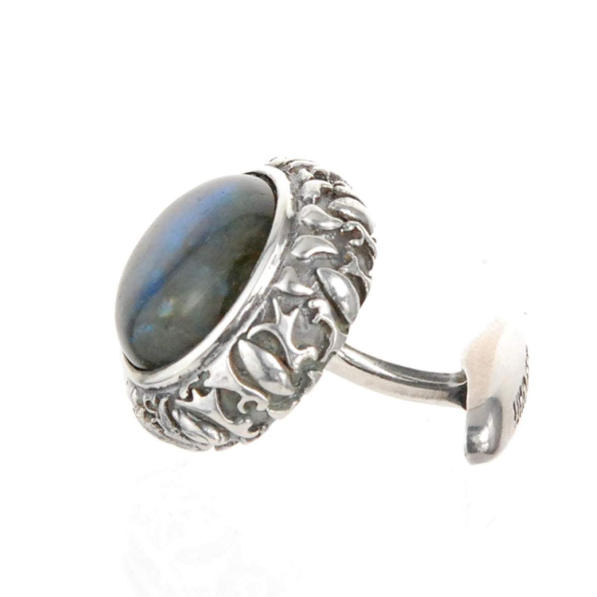 Silberne Manschettenknöpfe rund FF GARDEN AT NIGHT