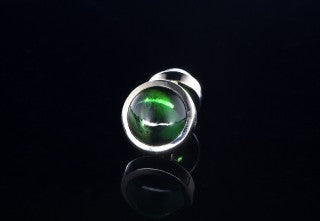 Silver Cufflinks ROUND STONES as Bones