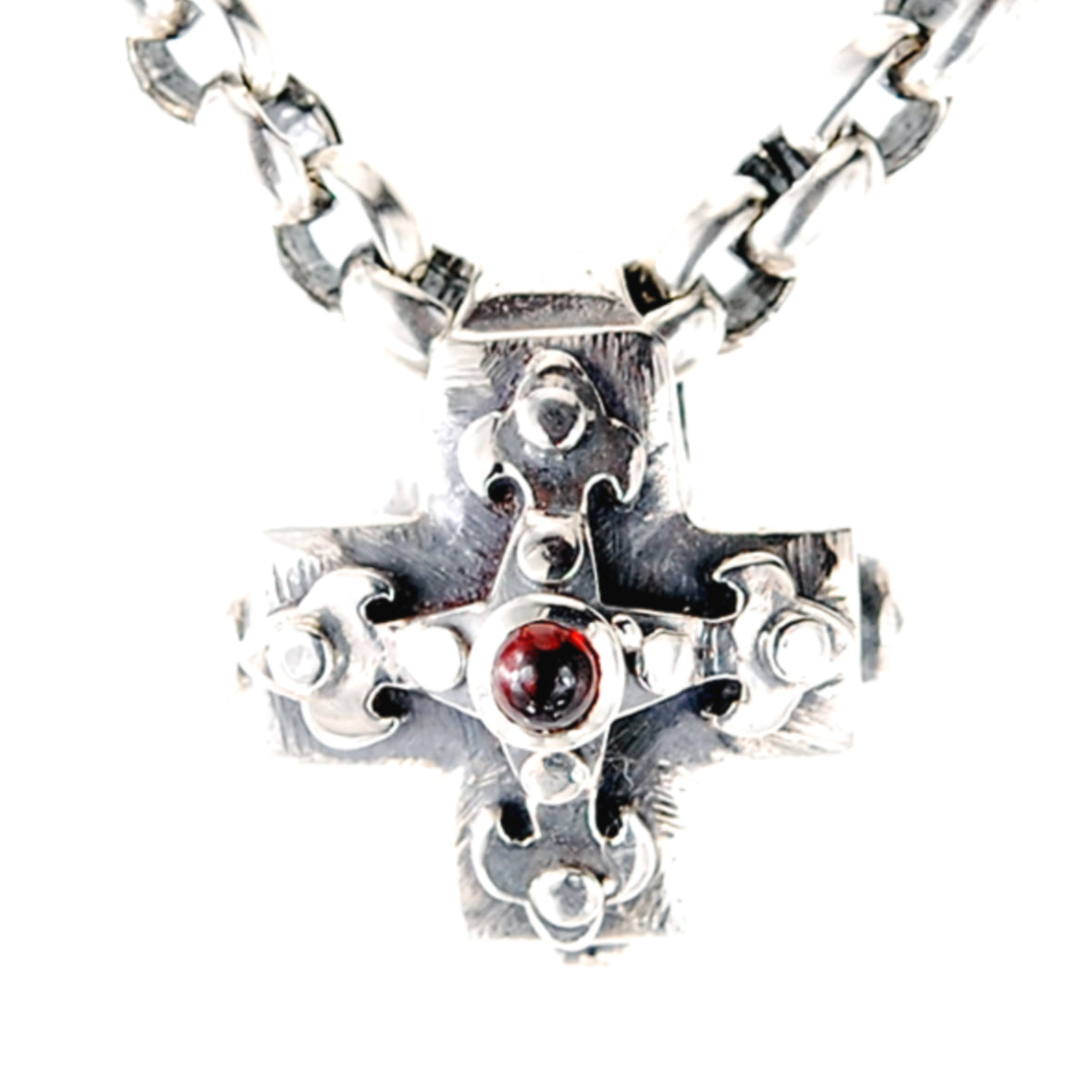 Silver Pendant Greek Cross Body with Hole and BLADES CROSS 20