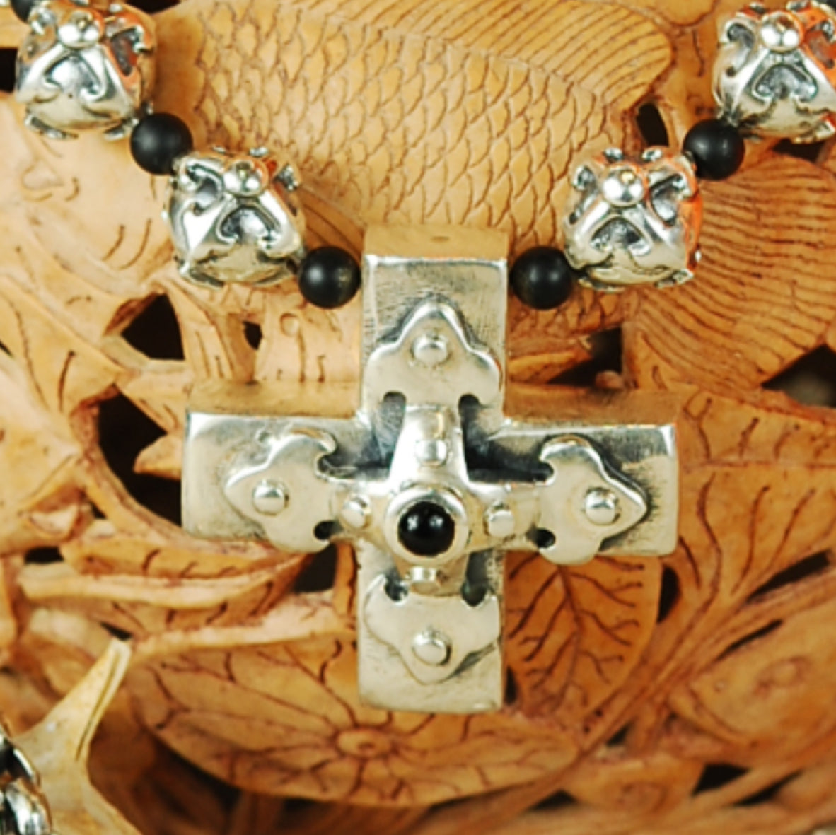 Silver Pendant Greek Cross Body with Hole and BLADES CROSS 34