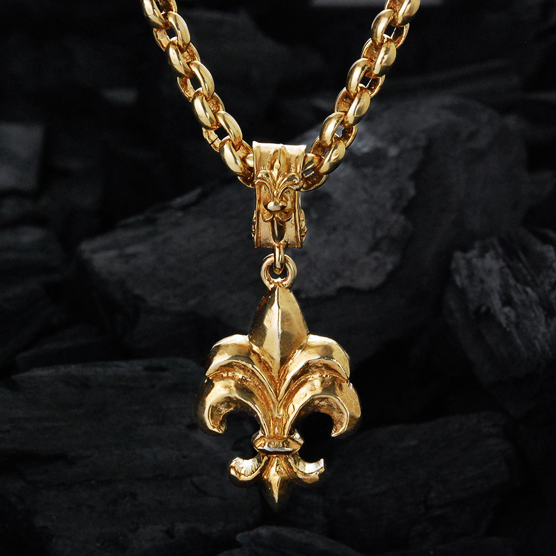 Sllver Pendant LILY  L Plain Faceted