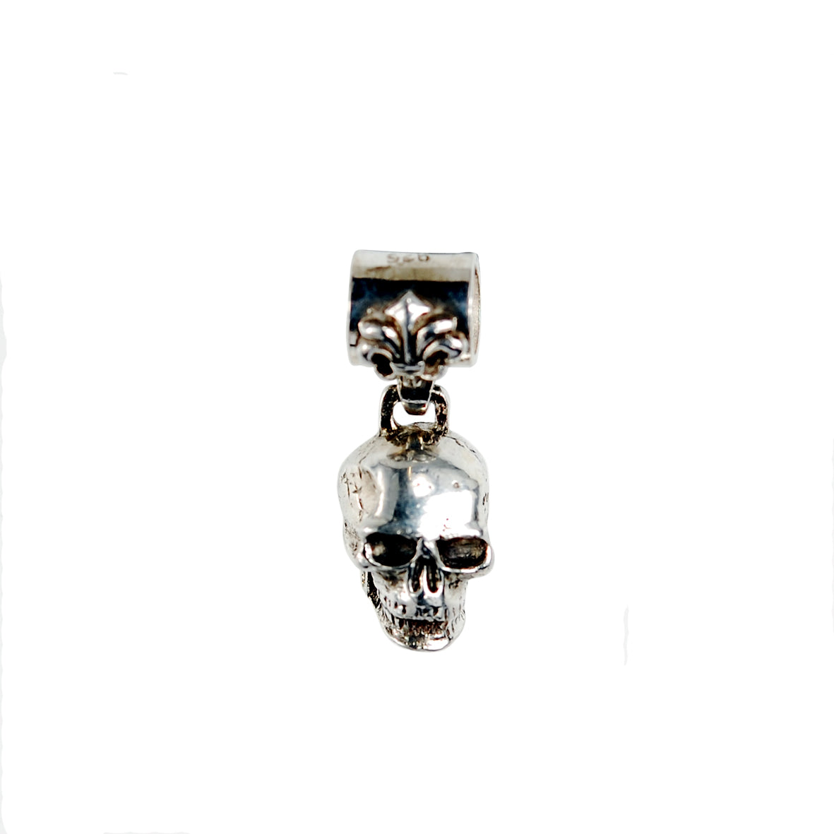 Silver Pendant SKULL XS with Lily Loop