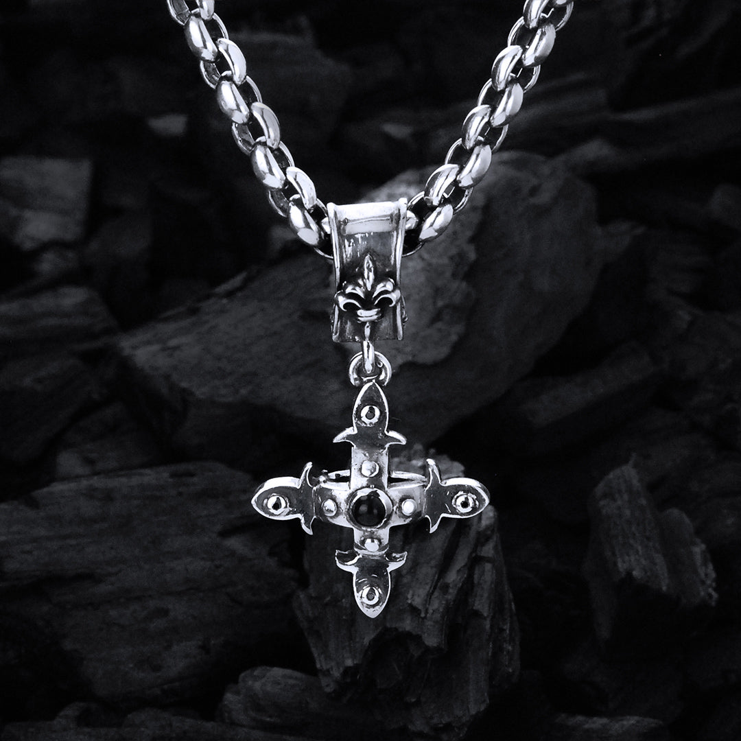 Silberanhänger SMITH CROSS Körper und Steine 30