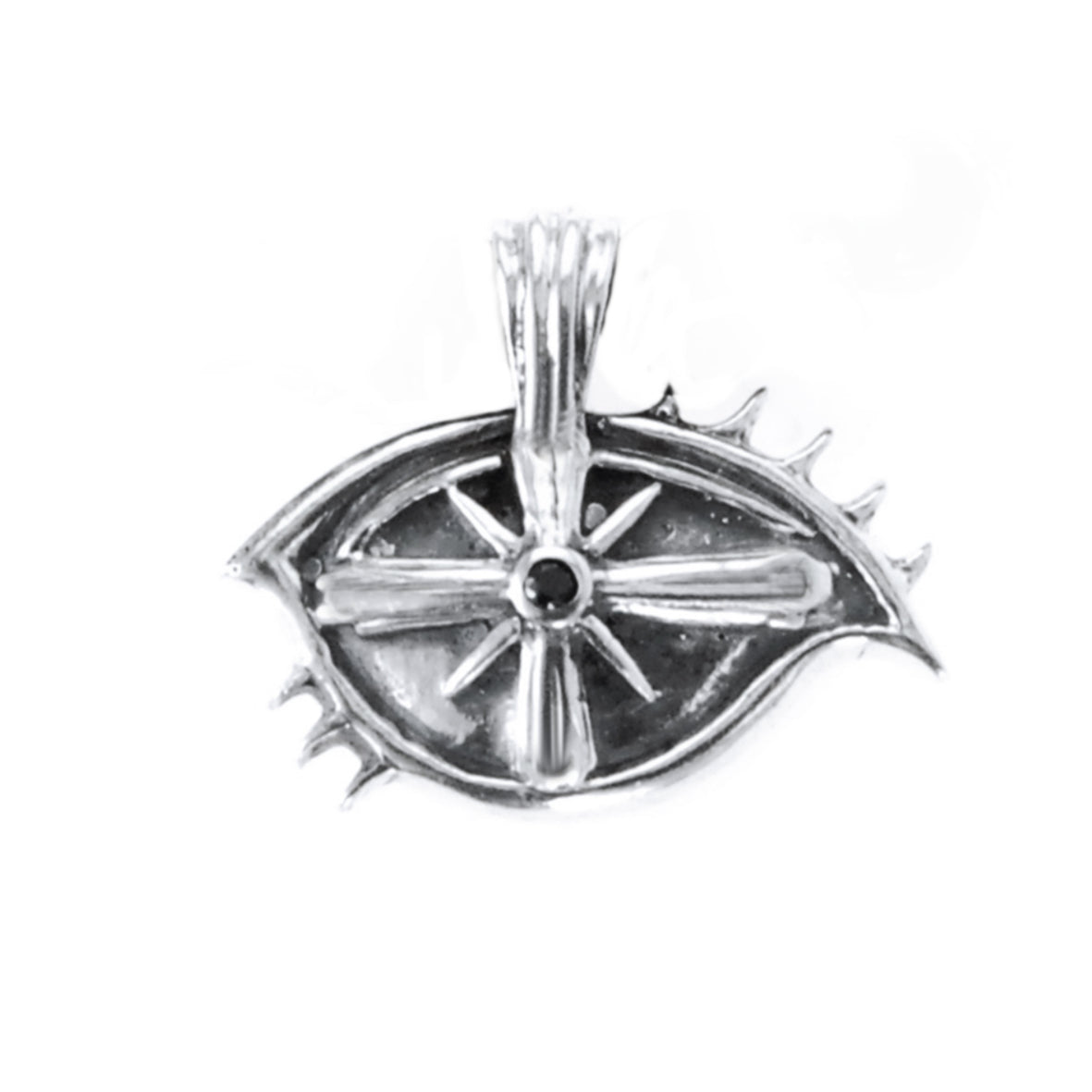 Silver Pendant The Third EYE View with Stone