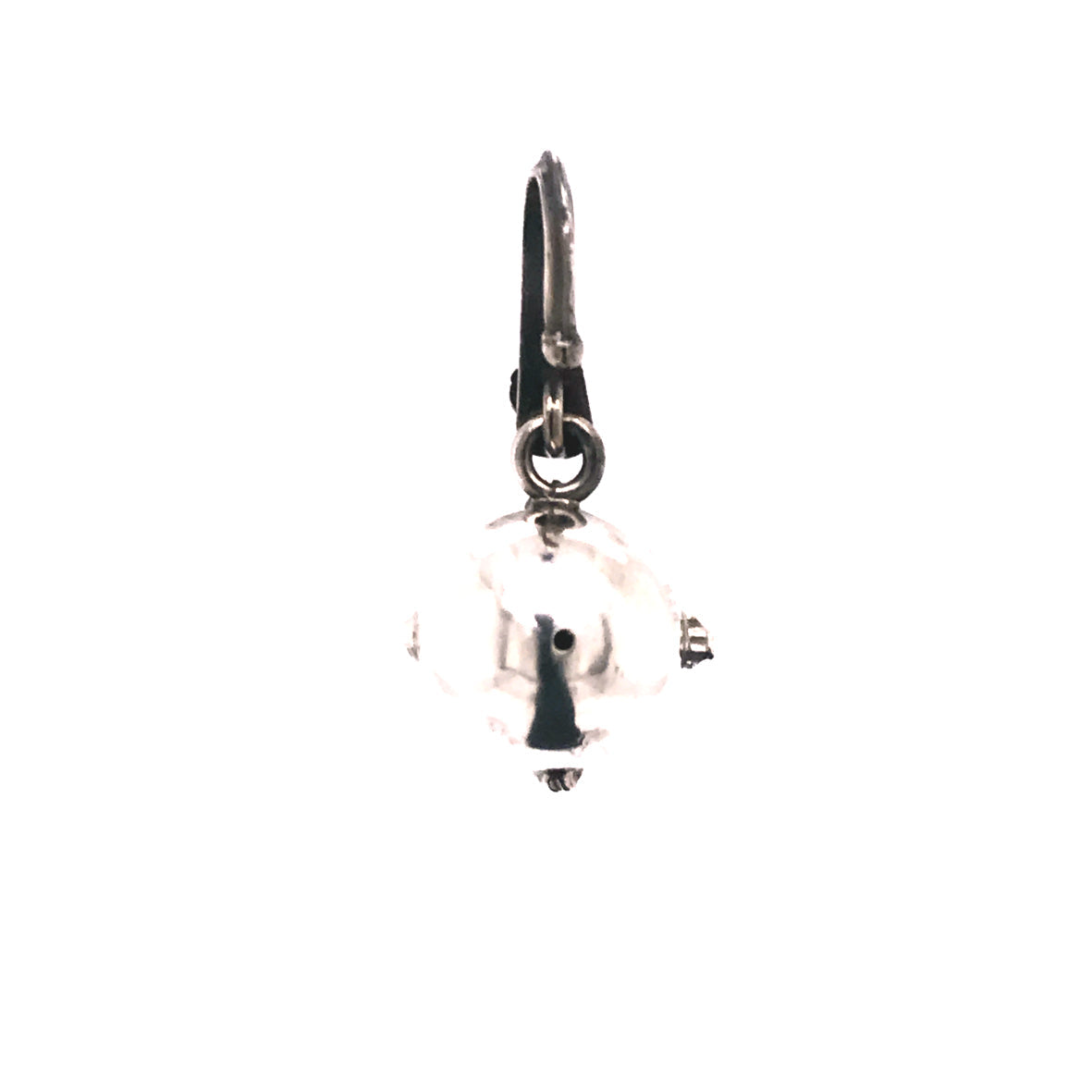 Silver Pendant Morning Star Ball with Moonstone