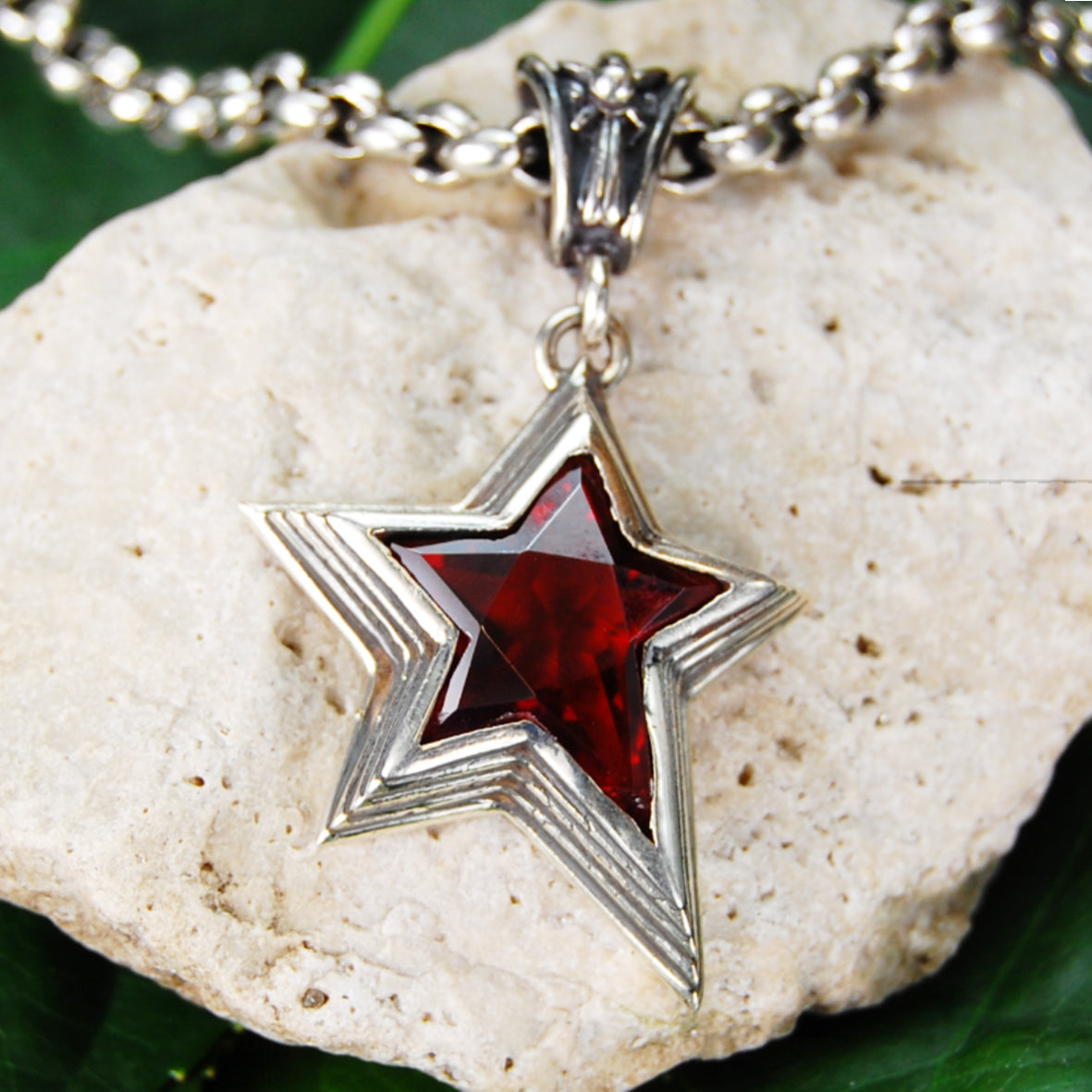 Silver Pendant SHOOTING STAR M 35mm Morning Star Loop