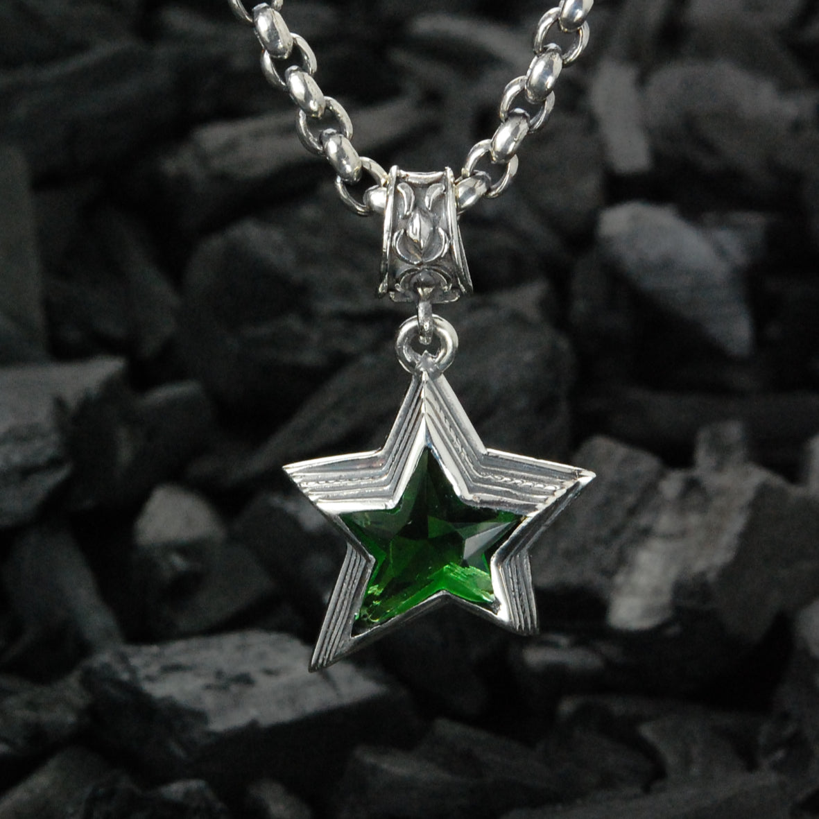 Silver Pendant SHOOTING STAR M 35mm Morning Star Loop