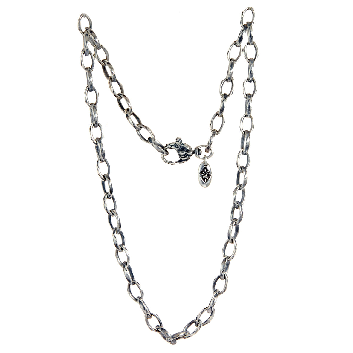 Silver Neckchain NAVETTE Chain M Dragon Scales