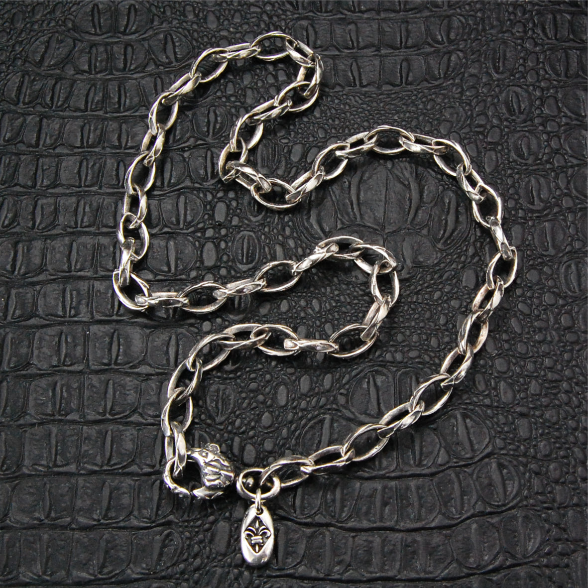 Silver Neckchain NAVETTE Chain M Dragon Scales
