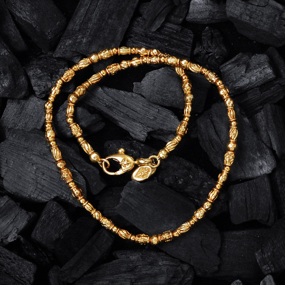 Silver Neckband TUBES with Elfin LILIES Dragon Scales, Spirals, Stars 24 ct Gold Plated