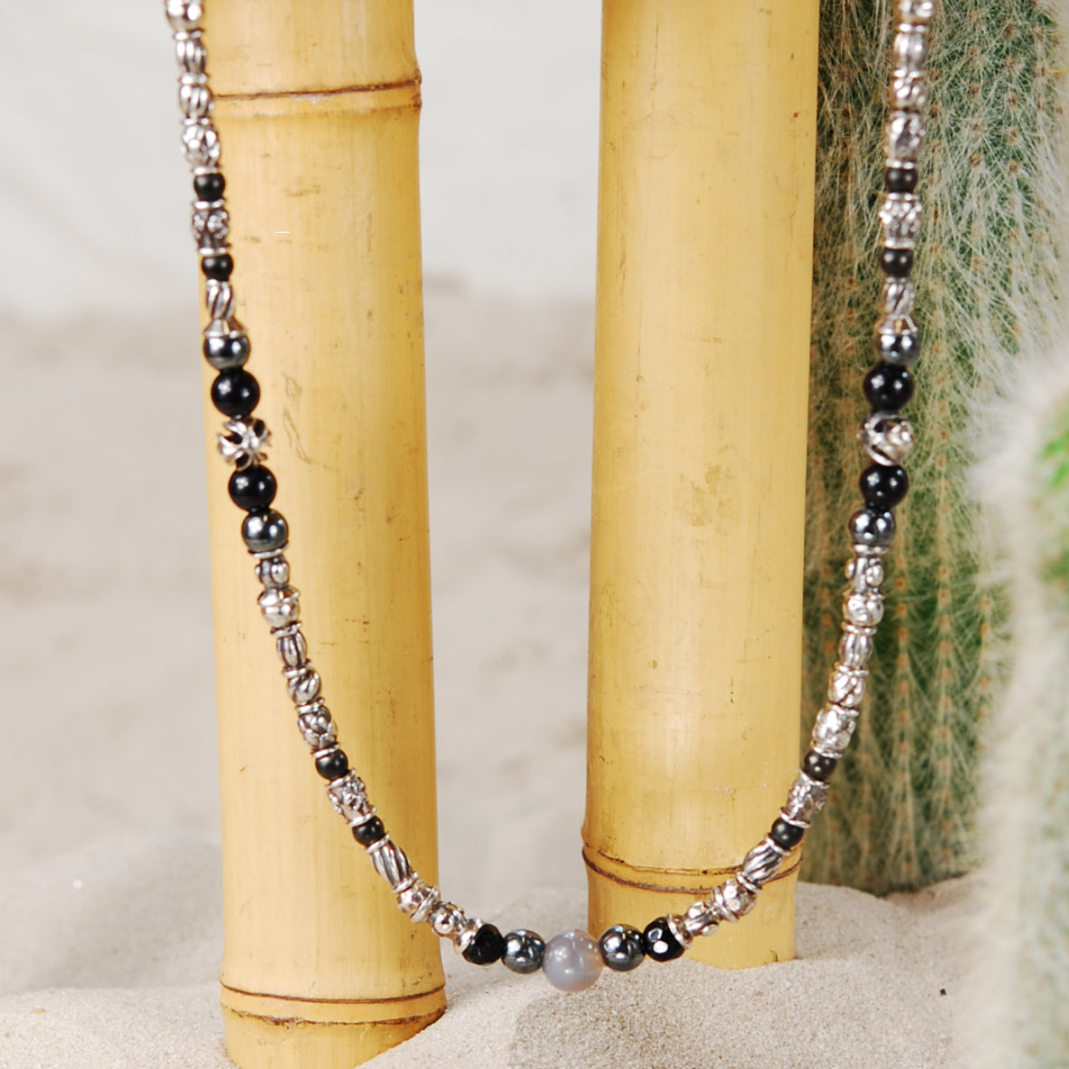 Silver Necklace TUBES Elfin Lilies Dragon Scales Spirals Stars with MALTESER CROSS and Beads