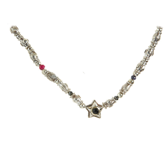 Silver Neckchain Tubes SUN and PLANETS