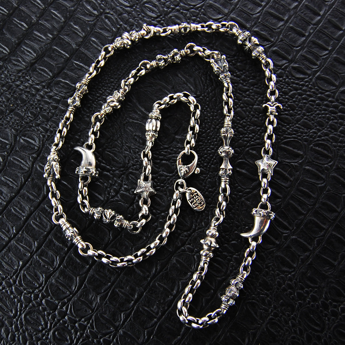 Silver Neckchain Fetishchain Horns Crowns Pinballs Sprouts Stars Lilies M Stars