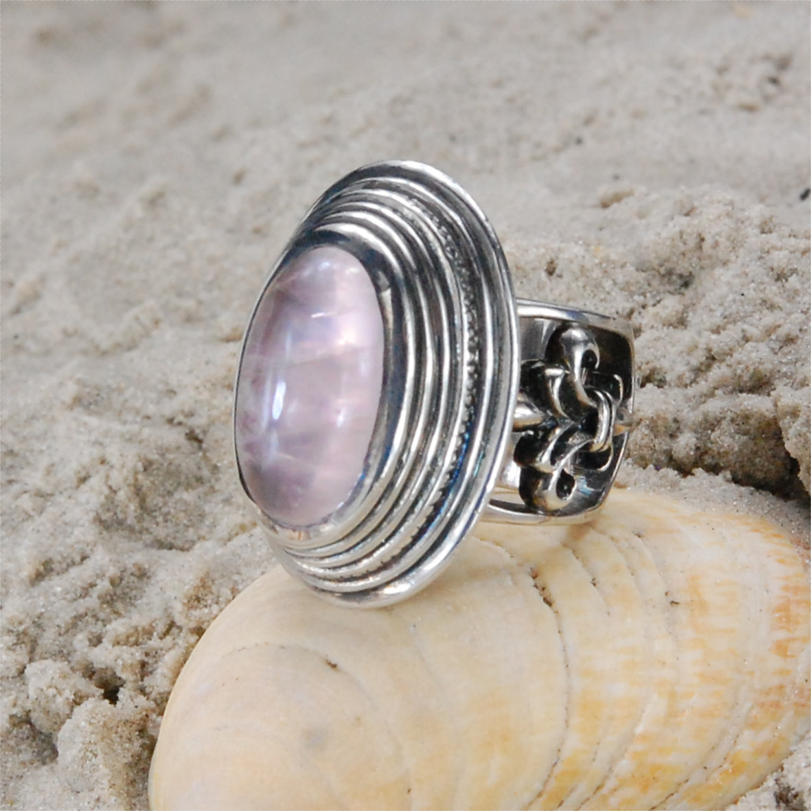 Silver Ring Elfin´Oval and Lily Band