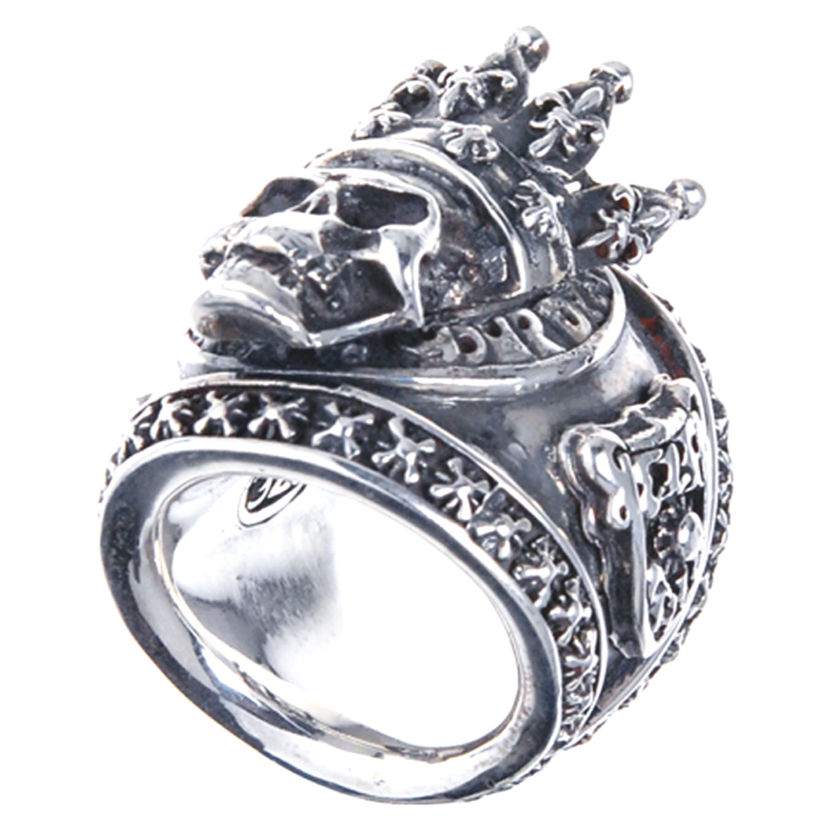 Silver Ring MAGIC Crowned SKULL