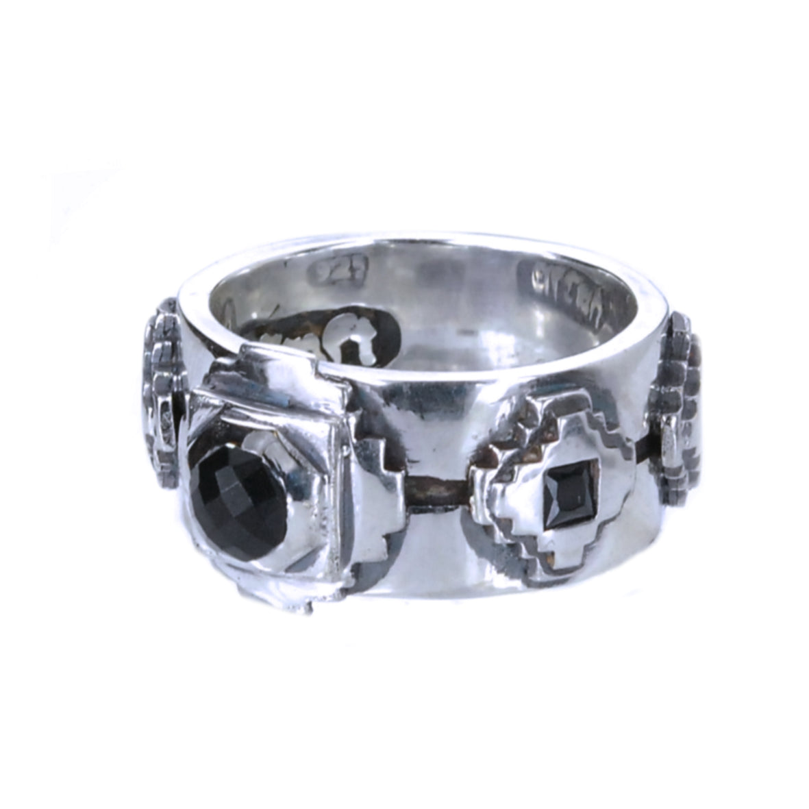 Silver Ring The OCTAGON STEPS PYRAMID