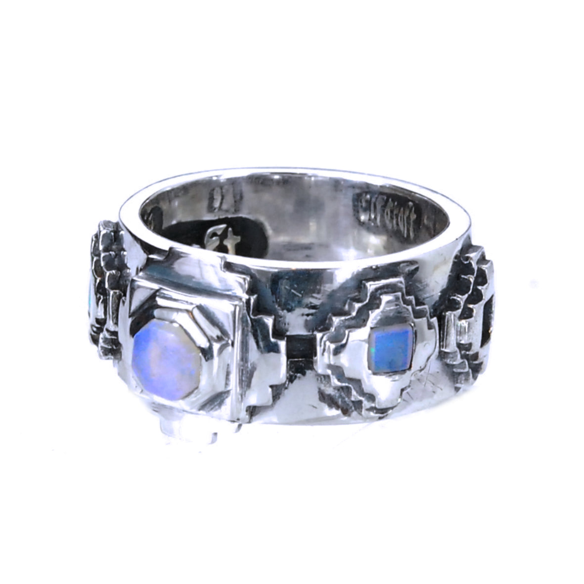 Silver Ring The OCTAGON STEPS PYRAMID