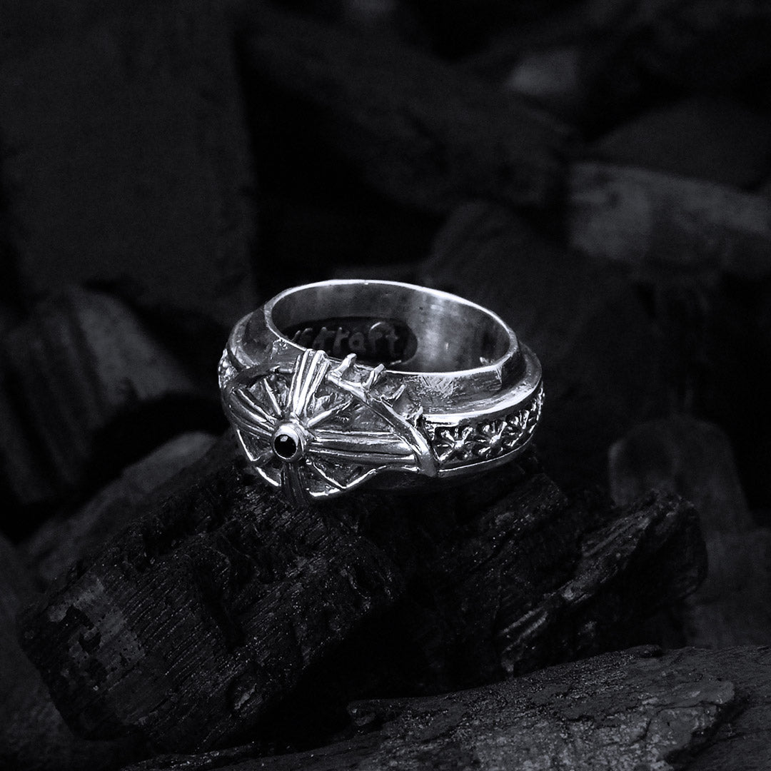 Silver Ring with M-Star Band and The THIRD EYE View