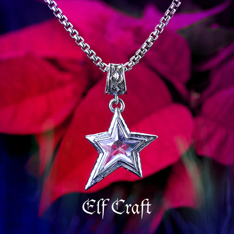 Silver Pendant Shooting Star M Hammered