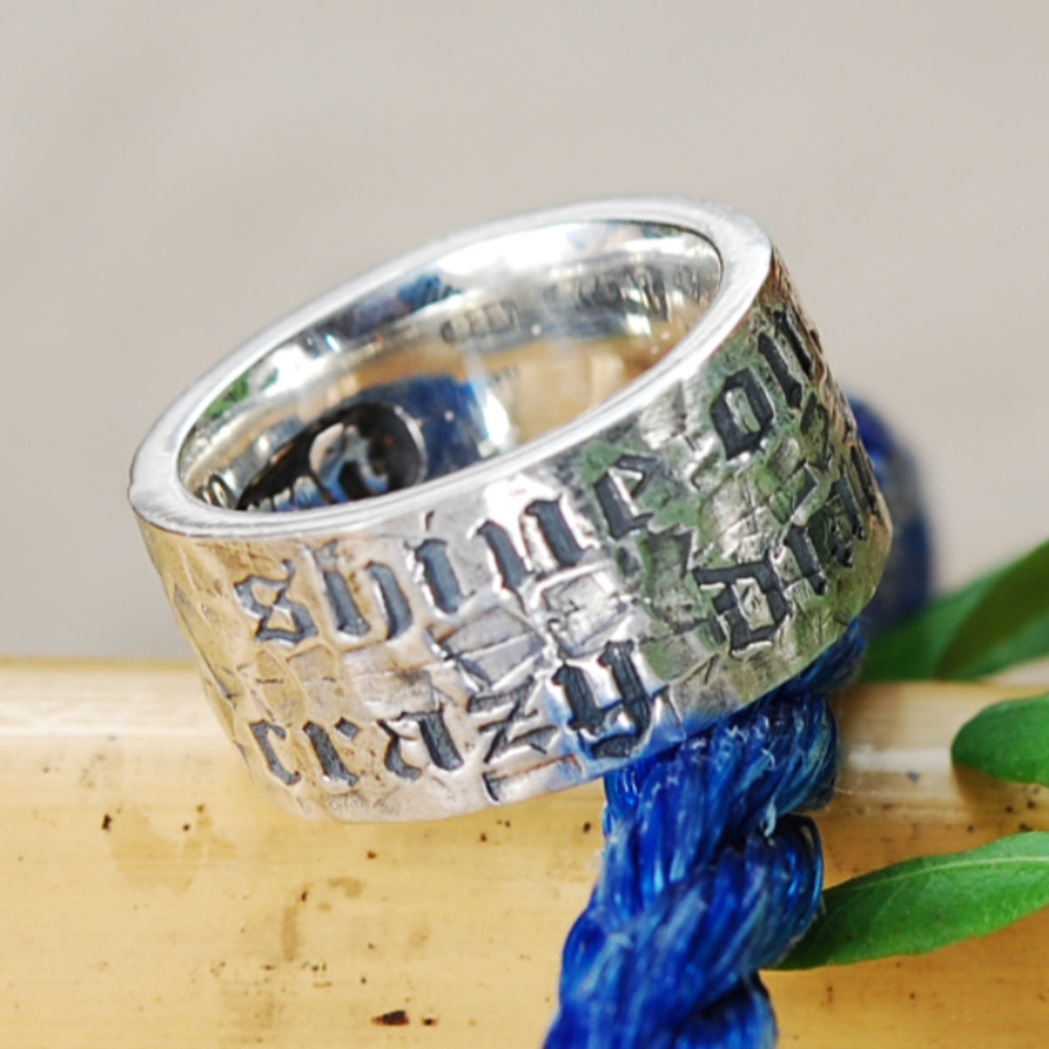 Silver Ring Hammered  Shine On You Crazy Diamond