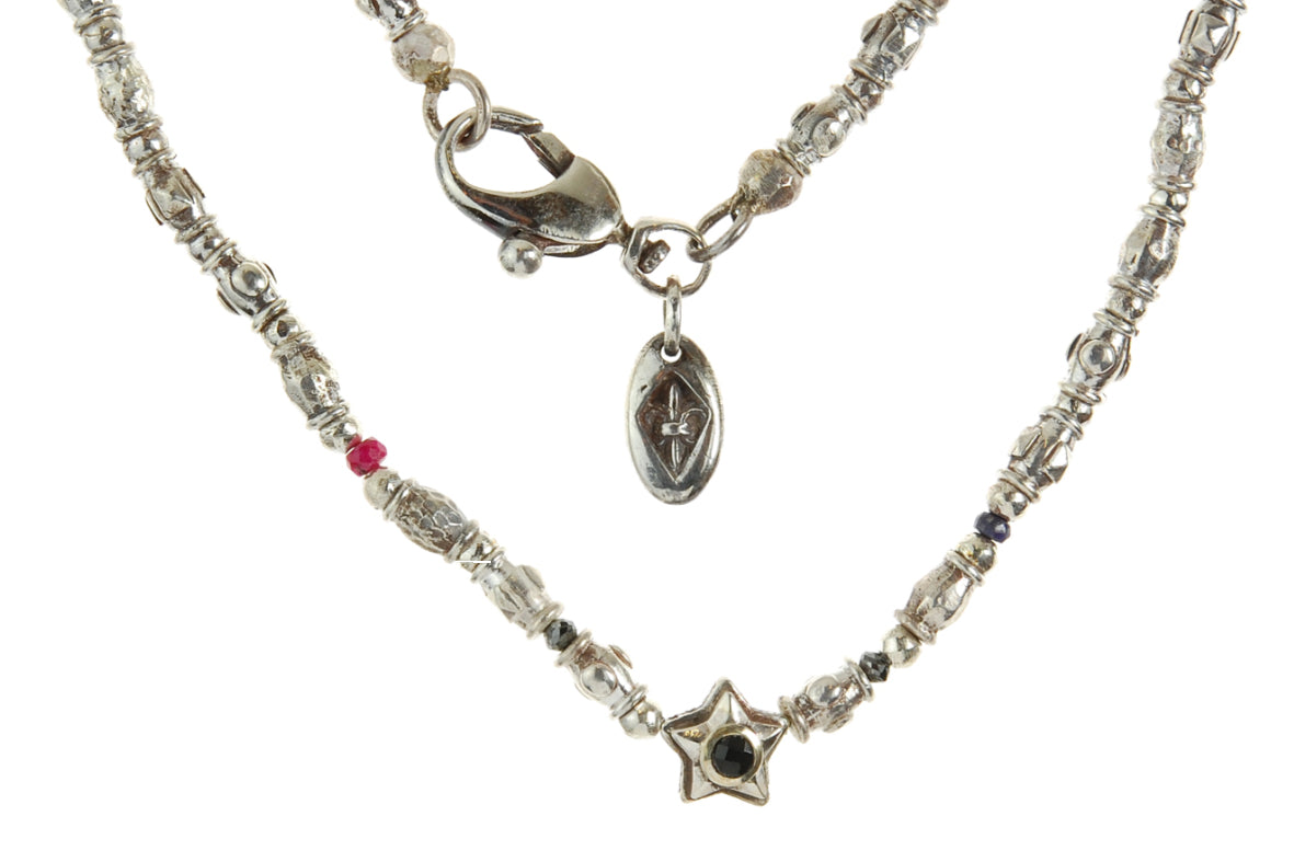 Silver Neckchain Tubes SUN and PLANETS