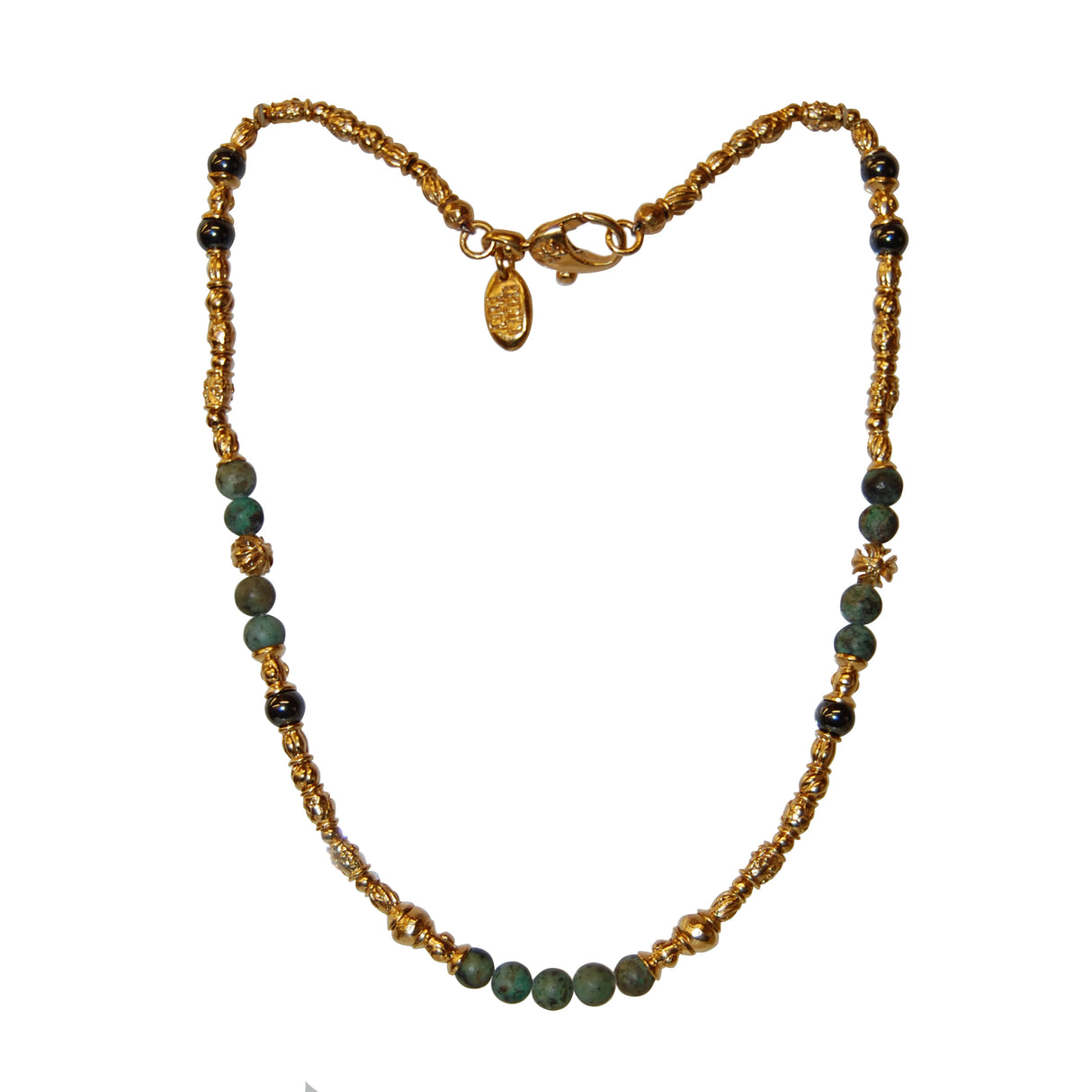 Silver Necklace TUBES Elfin Lilies Dragon Scales Spirals Stars with MALTESER CROSS and Beads GOLD