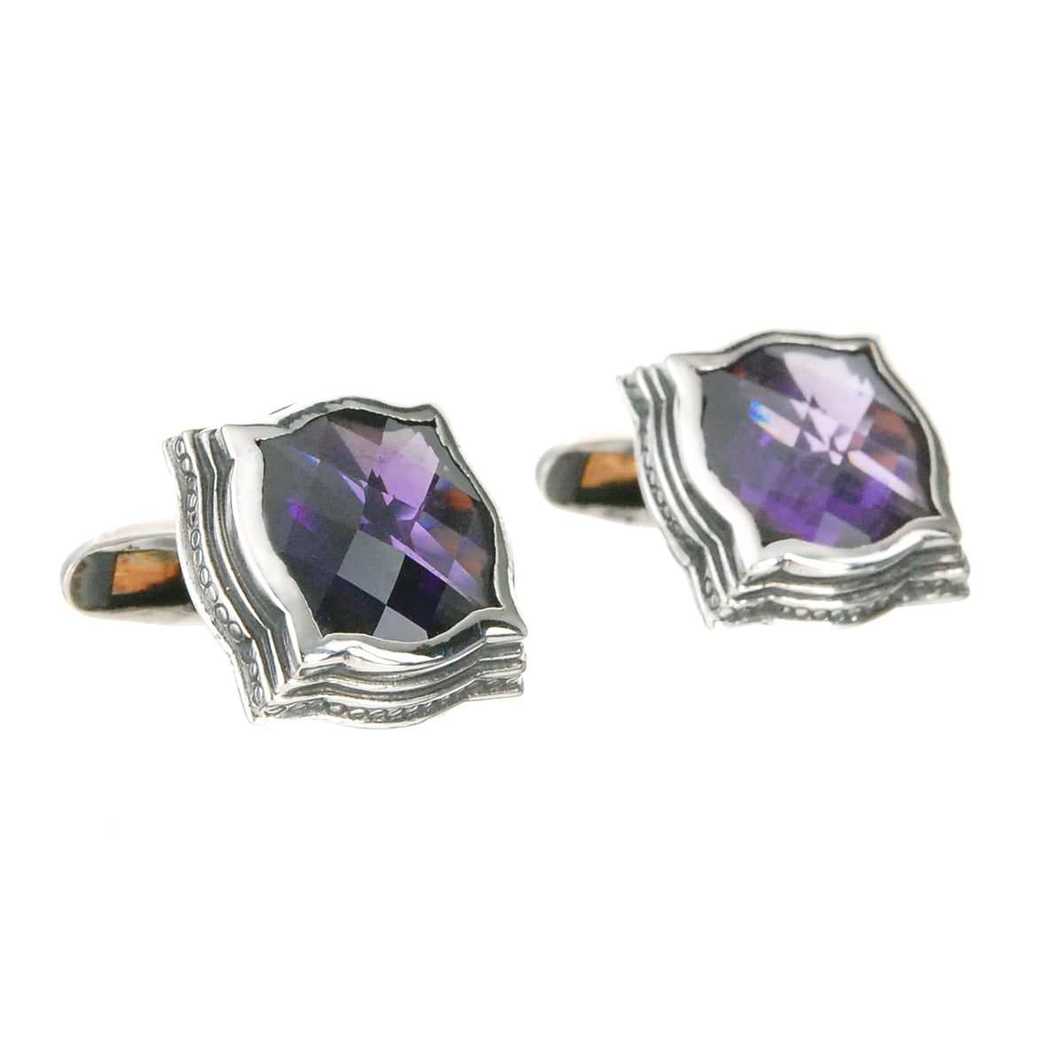 Silver Cufflinks BAROQUE in Elfin Frame