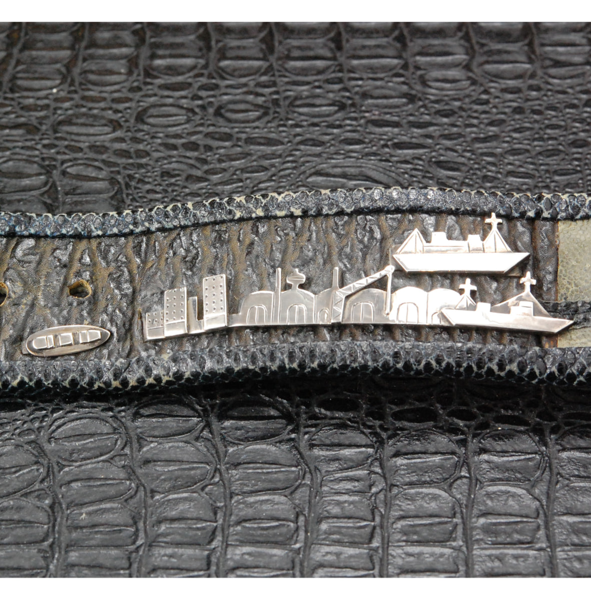 Beltstrap Exot.Leather and Silver City Parts and SKYLINE Buckle