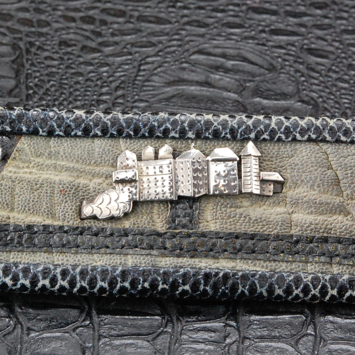 Beltstrap Exot.Leather and Silver City Parts and SKYLINE Buckle