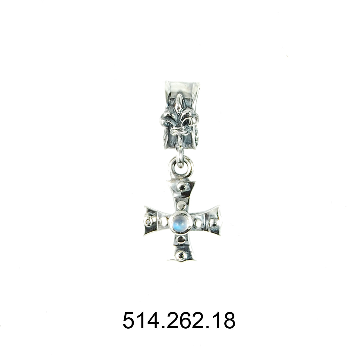 Silver Pendant KNIGHTS CROSS s Body and Stones 18