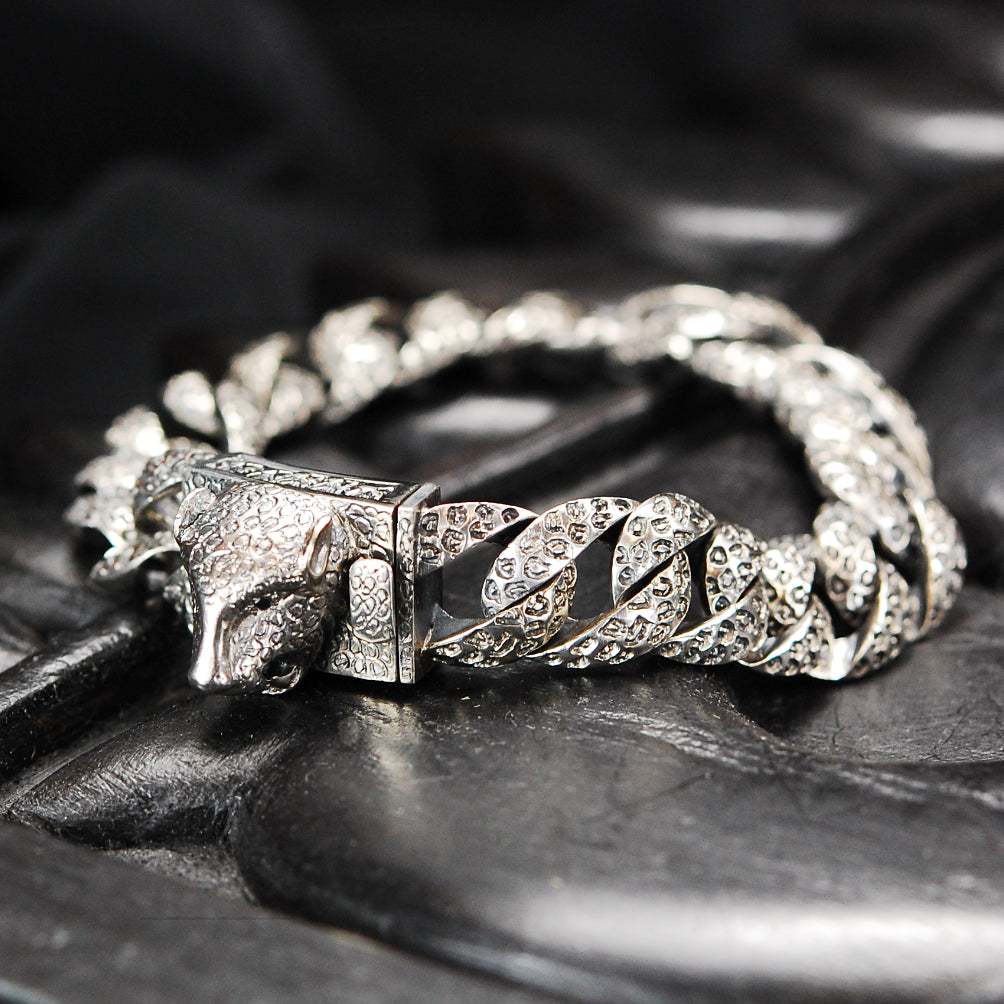Silver Bracelet LEOPARD HEAD S and Leo Links