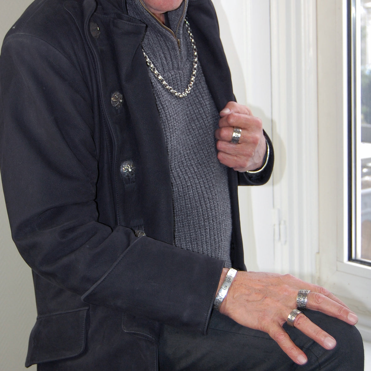 Silver Ring Hammered  Shine On You Crazy Diamond