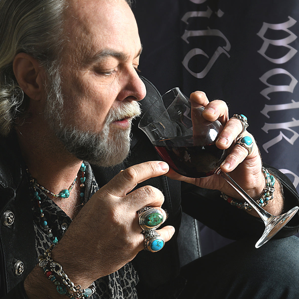 ROCKS and BEADS Halskette mit silbernen Röhren und Kugeln