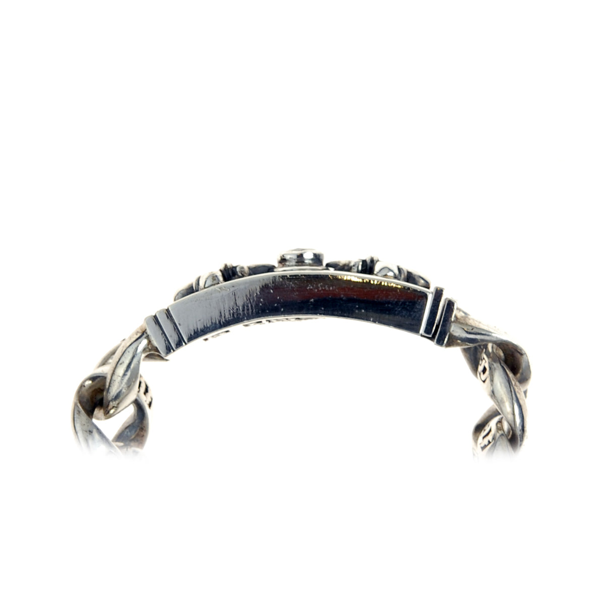 Silver Bracelet Oval STONE and LILIES