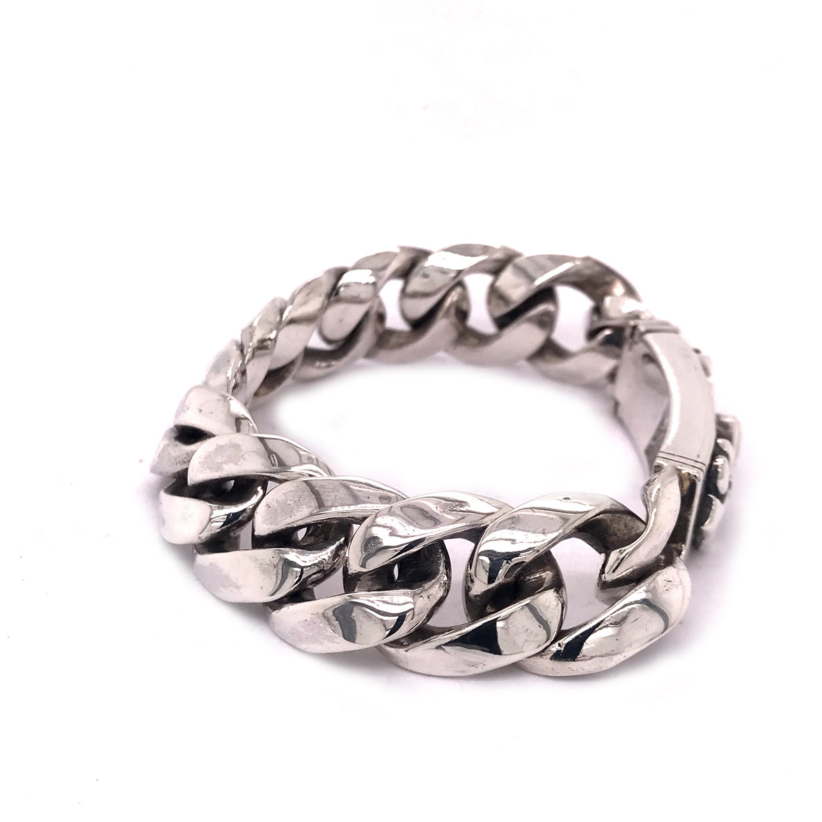 Silver Bracelet Oval STONE and LILIES